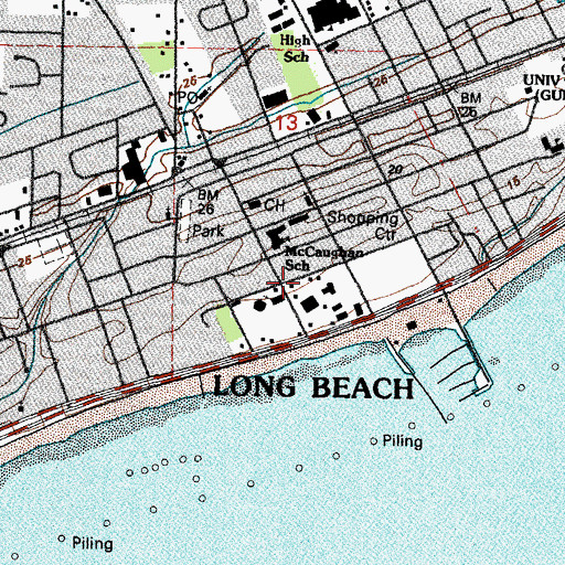 Topographic Map of First Baptist Church, MS