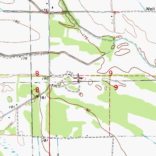 Topographic Map of Township of Raymond, AR