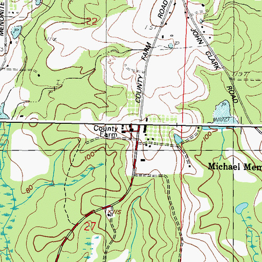 Topographic Map of Harrison County Farm (historical), MS