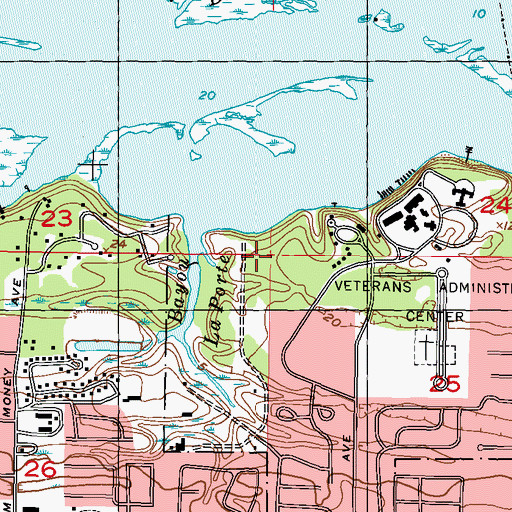 Topographic Map of Hiller Park Recreation Area, MS