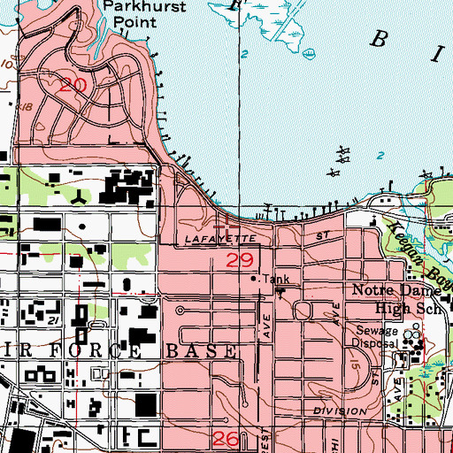 Topographic Map of Howard Memorial Hospital, MS