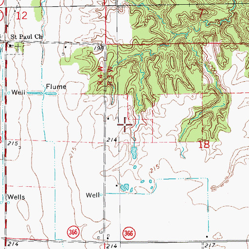 Topographic Map of Township of Roc Roe, AR