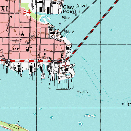 Topographic Map of Marine Education Center and Museum, MS