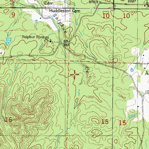 Topographic Map of Township of Big Fork (historical), AR