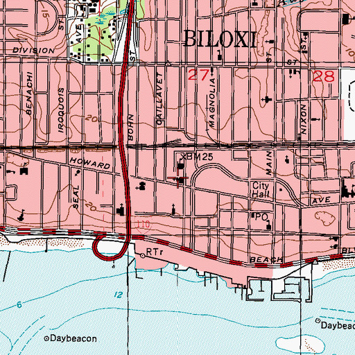 Topographic Map of Nativity of Blessed Virgin Mary Cathedral, MS