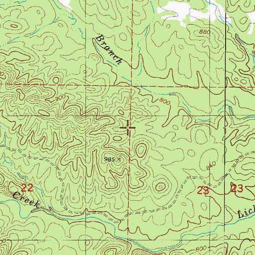 Topographic Map of Township of Caddo (historical), AR