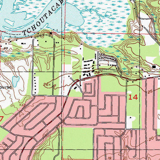Topographic Map of North Biloxi Library, MS