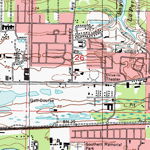 Topographic Map of Our Lady of Fatima Catholic Church, MS