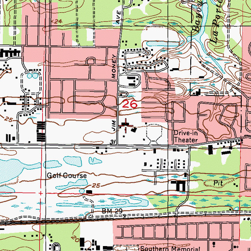Topographic Map of Our Lady of Fatima Elementary School, MS