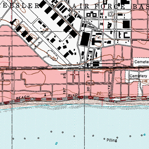 Topographic Map of Savarro Park, MS
