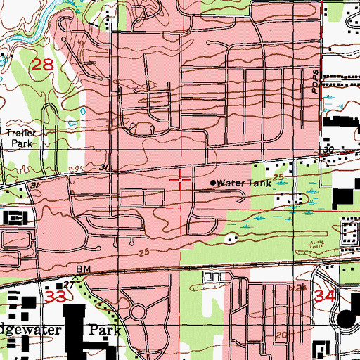Topographic Map of West Biloxi Community Center, MS