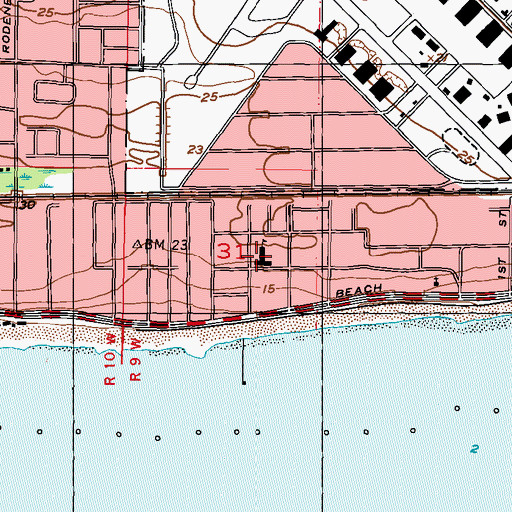 Topographic Map of Lopez Elementary School, MS