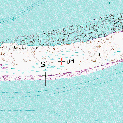 Topographic Map of West Head, MS