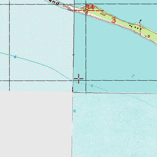 Topographic Map of Biloxi Yacht Club, MS