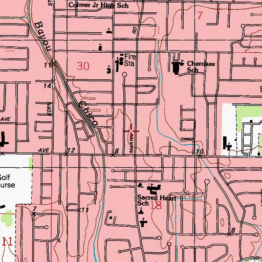 Topographic Map of Bethel Academy, MS