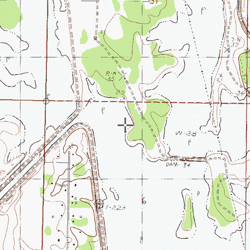 Topographic Map of Black Creek Cooling Pond, MS
