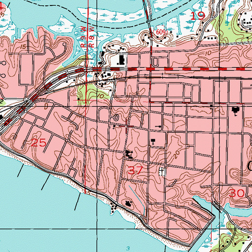 Topographic Map of Christian Science Society of Ocean Springs Church, MS