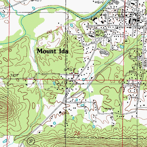 Topographic Map of Township of South Fork (historical), AR