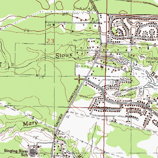 Topographic Map of Church of God, MS