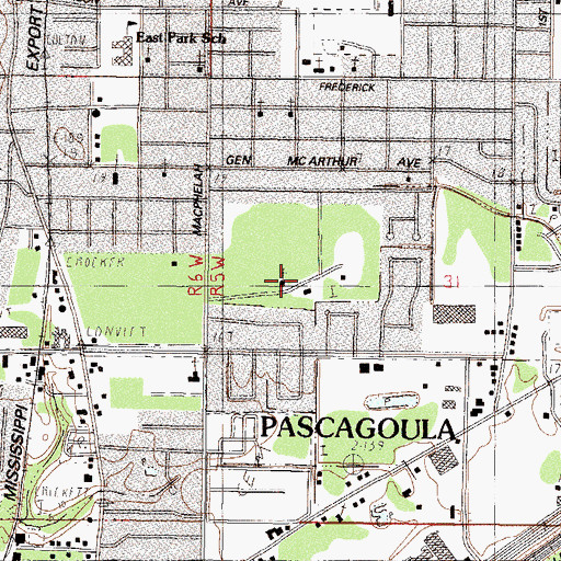 Topographic Map of Church of God in Christ, MS