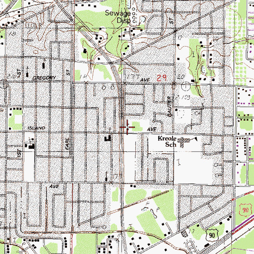 Topographic Map of Church of the Living God, MS