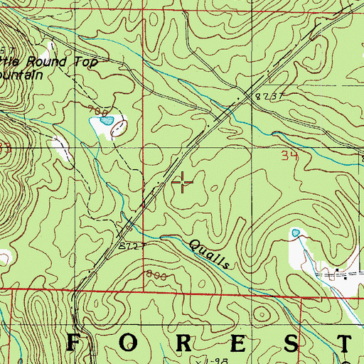 Topographic Map of Township of Sulphur (historical), AR