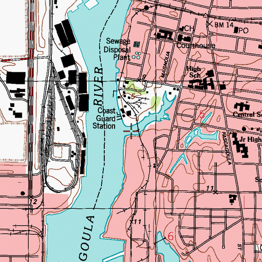Topographic Map of Comynie Bayou, MS