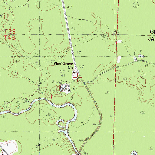 Topographic Map of Daisy (historical), MS