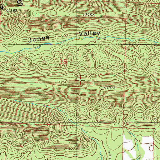 Topographic Map of Township of Walnut (historical), AR