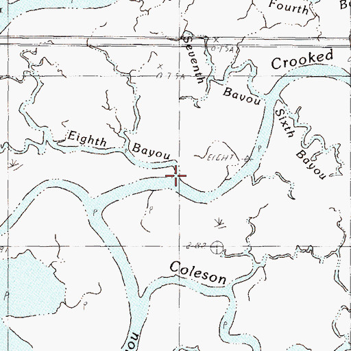 Topographic Map of Eighth Bayou, MS