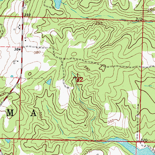 Topographic Map of Township of Alabama, AR