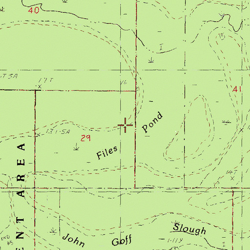 Topographic Map of Files Pond (historical), MS