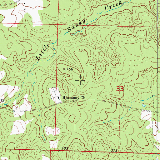 Topographic Map of Township of Albany, AR