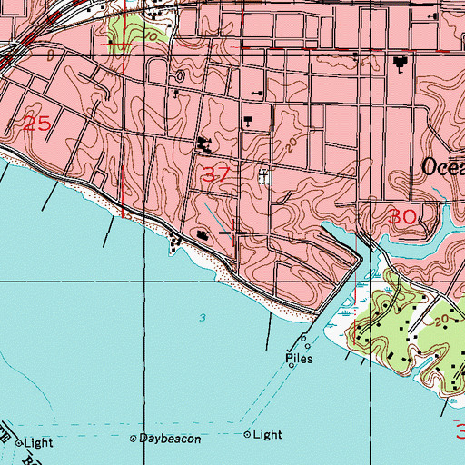 Topographic Map of Fort Maurepas State park, MS