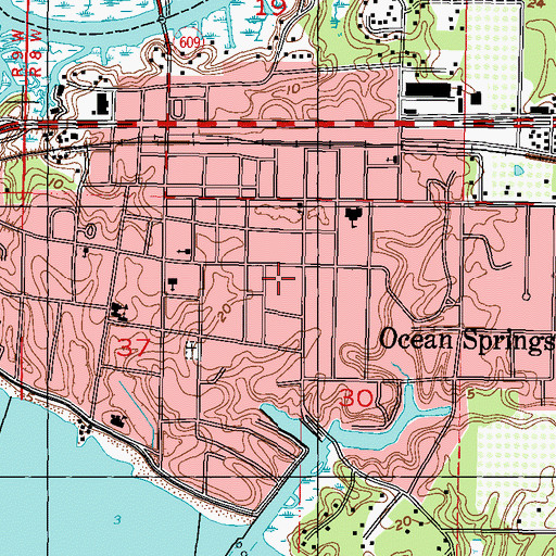 Topographic Map of Freedom Field, MS