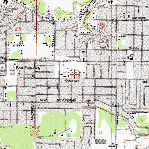 Topographic Map of Full Gospel Pentecostal Church, MS