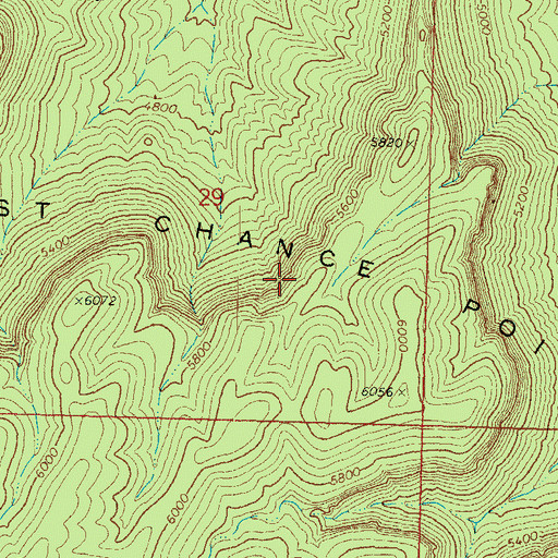 Topographic Map of Last Chance Points, AZ