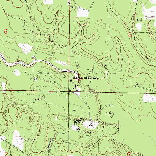 Topographic Map of Home of Grace Church, MS