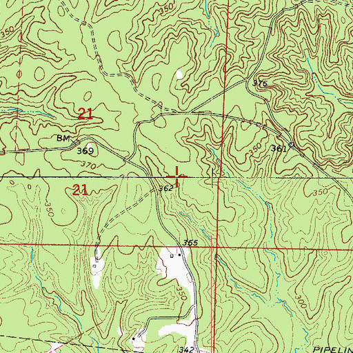 Topographic Map of Township of Leake, AR