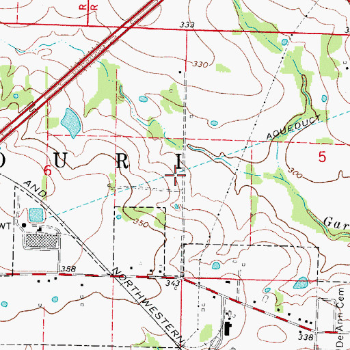 Topographic Map of Township of Missouri, AR