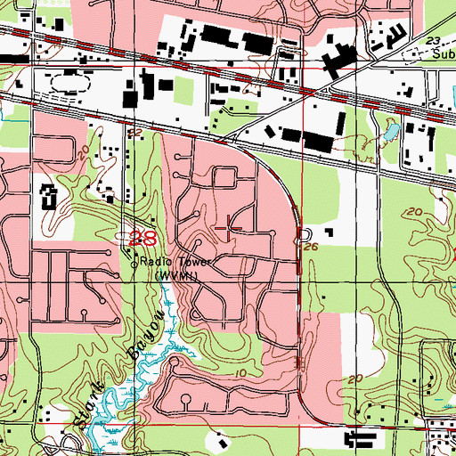 Topographic Map of Clay Boyd Park, MS
