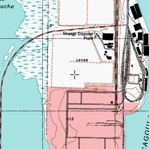 Topographic Map of Dredge Bayou (historical), MS