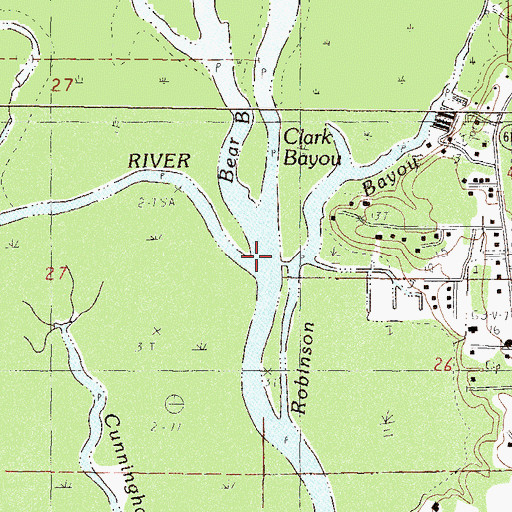 Topographic Map of Little River, MS