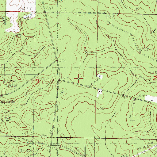Topographic Map of Live Oak Pond School (historical), MS