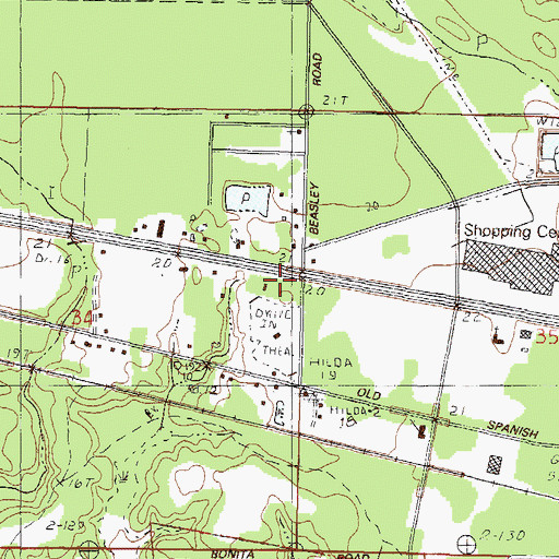 Topographic Map of Lyons School (historical), MS
