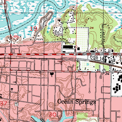 Topographic Map of Macedonia Baptist Church, MS