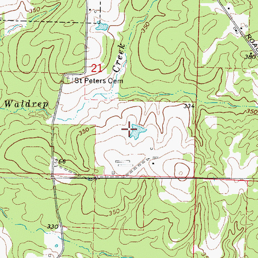 Topographic Map of Township of Taylor, AR