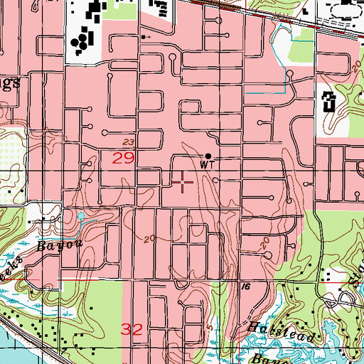 Topographic Map of Ocean Springs City Park, MS