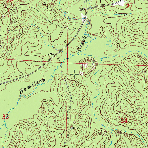 Topographic Map of Township of Bethesda, AR