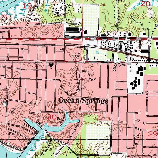 Topographic Map of Parker Field, MS